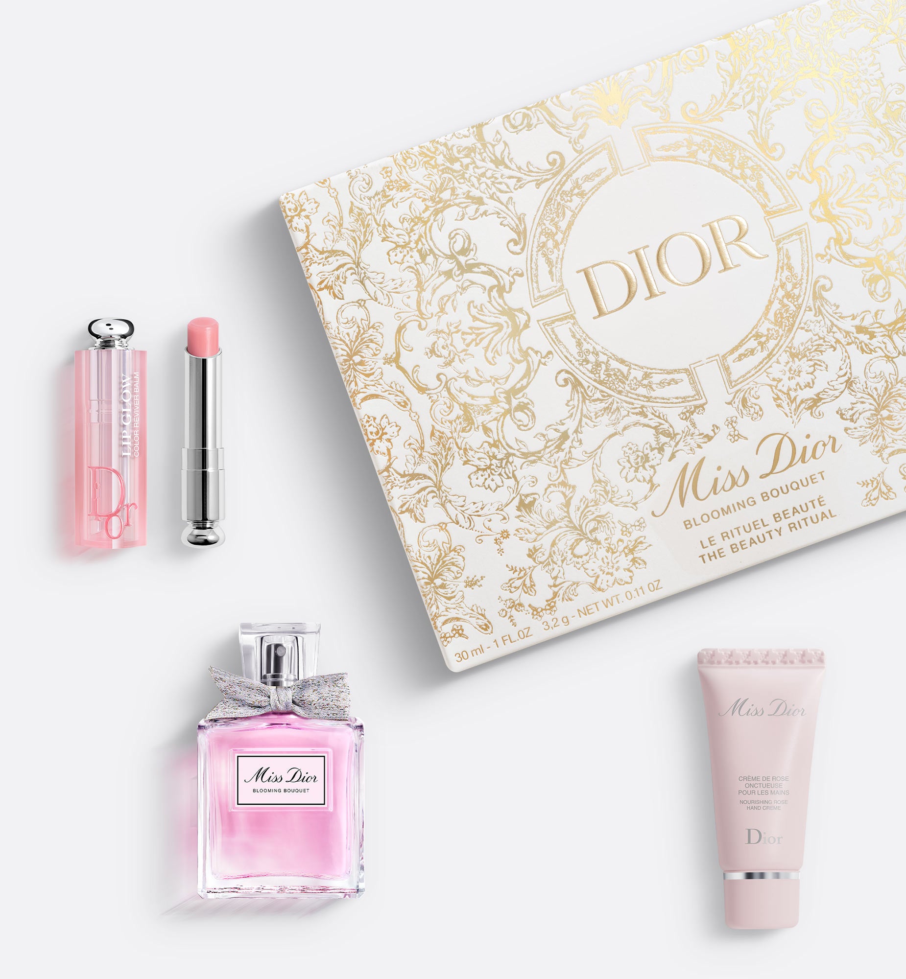 MISS DIOR BLOOMING BOUQUET - THE BEAUTY RITUAL - LIMITED EDITION—Dior Set - Miss Dior Blooming Bouquet, Dior Addict Lip Glow Lip Balm, Miss Dior Hand Cream—เซ็ต Dior - น้ำหอม Miss Dior Blooming Bouquet ลิปบาล์ม Dior Addict Lip Glow และครีมทามือ Miss Dior
