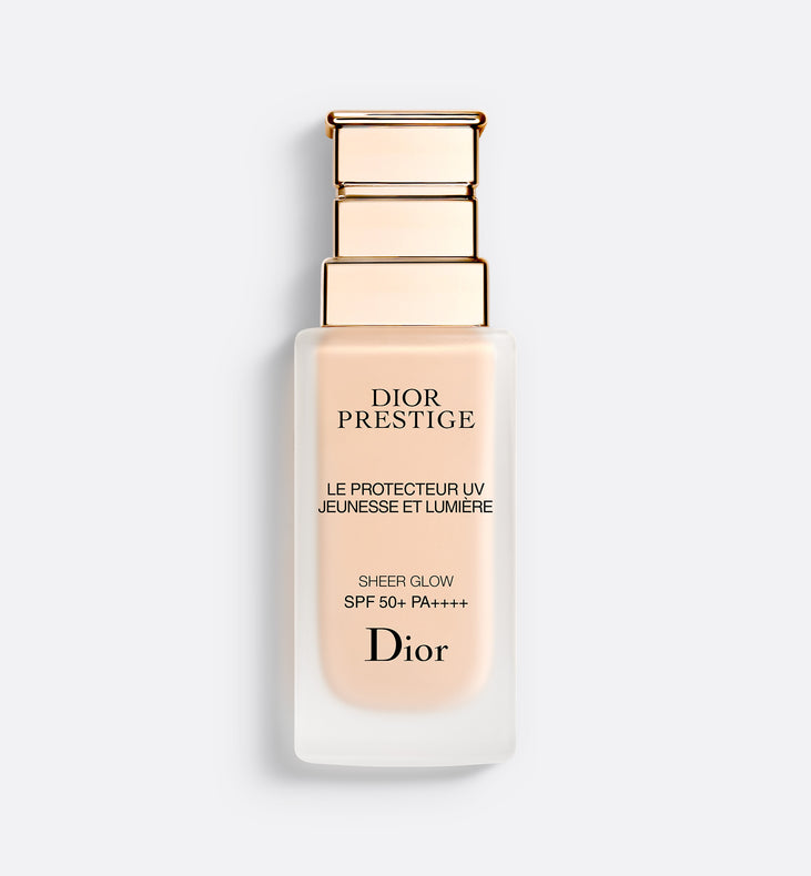 DIOR PRESTIGE LE PROTECTEUR UV JEUNESSE ET LUMIÈRE SHEER GLOW SPF 50+ PA++++—Exceptional Skin-Protecting and Correcting Fluid - Face and Neck—Exceptional Skin-Protecting and Correcting Fluid - Face and Neck